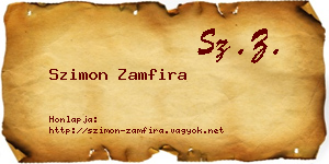 Szimon Zamfira névjegykártya
